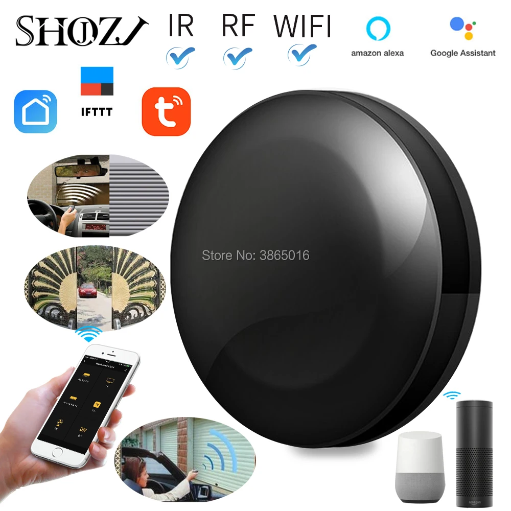 Tuya WiFi RF IR All-In-One Universal Remote Controller Appliances Smart Life Voice Remote Control Work With Alexa Google Yandex