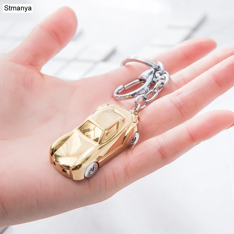 New Men Metal Keychain Women Car Key Chain with LED light fashion Charm Car Key Ring Hot Key Holder Best Gift Jewelry K2000