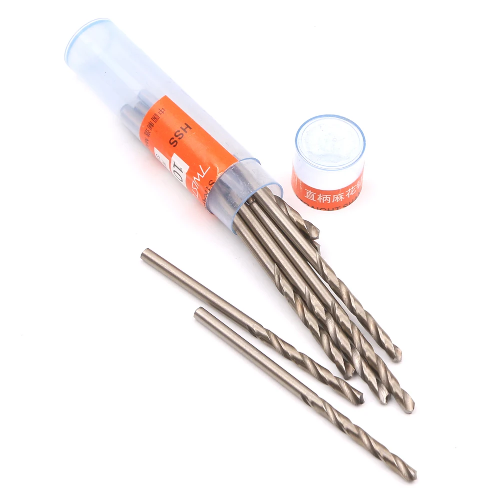 

10pcs Micro HSS Straight Shank Twist Drill Bit Set Electrical Drilling Tool 0.3mm - 3.0mm