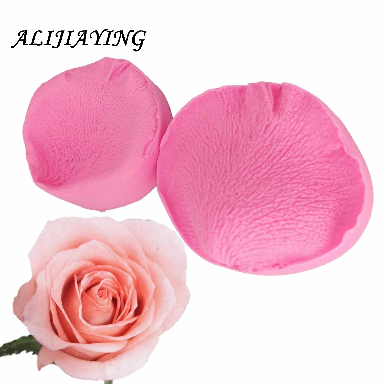 2Pcs/set Big Rose Flower petal Sugarcraft Silicone Fondant Molds Wedding Cake Decorating Tools dessert decorators moulds D1284