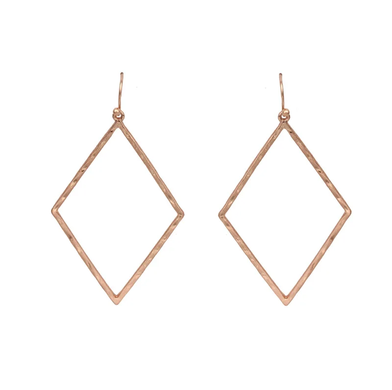 ZWPON 2020 Cheap Zinc Alloy Geomatric Rhombus Dangle Earrings for Women