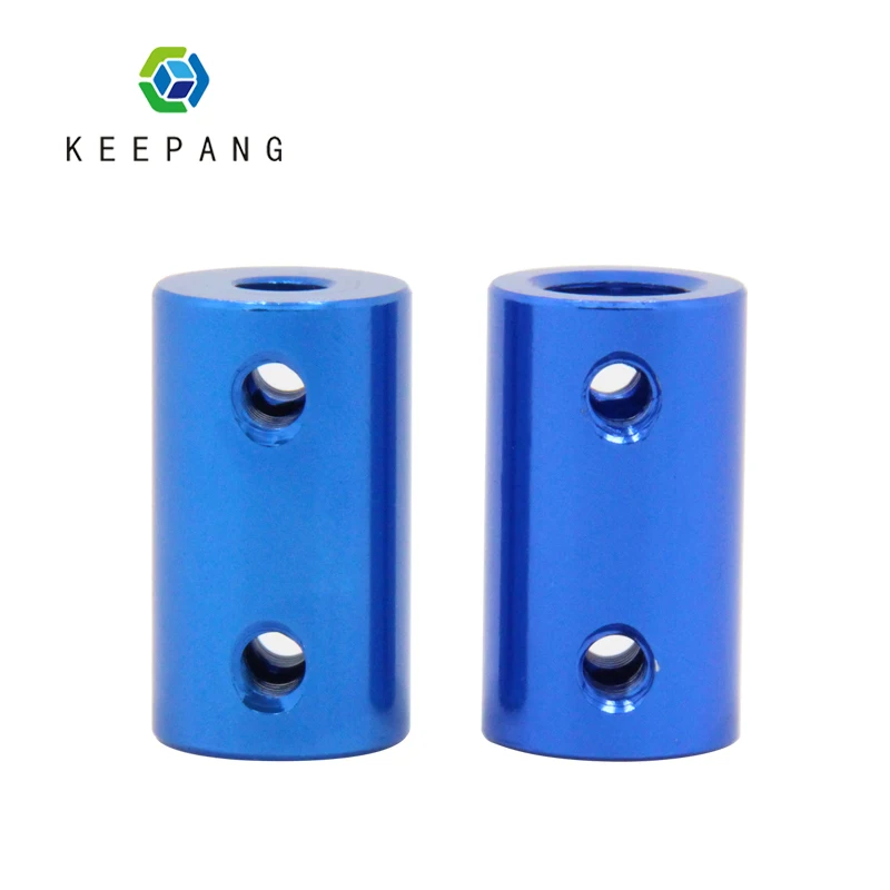 Blue Rigid Shaft Coupler Aluminum Alloy Coupling Bore 5mm 8mm Rigid Clamping Coupler Screw For Stepper Motor