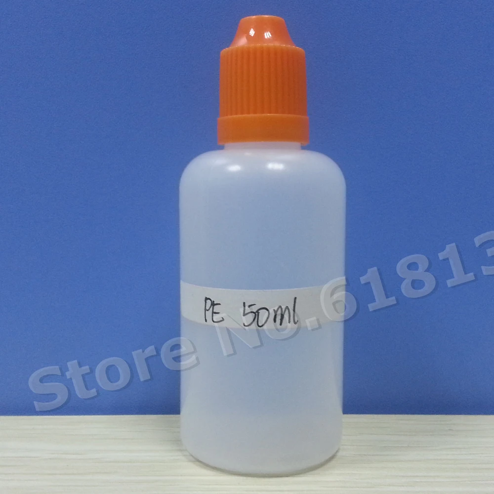 

50ml liquid pe plastic dropper bottle with child proof cap