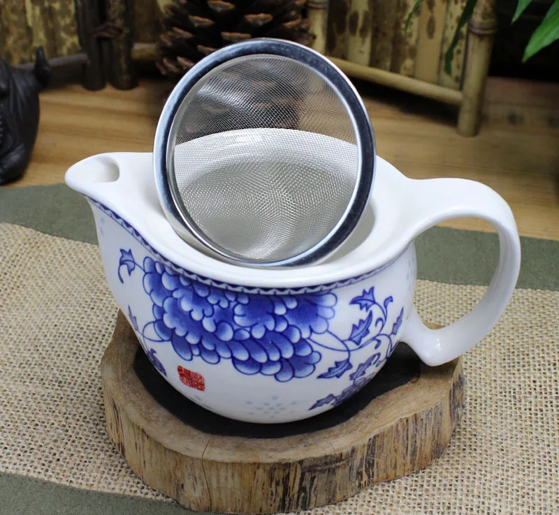 Blue and white porcelain Tea set Include 1 Pot 6 Cup, High quality elegant Cup,Beautiful and easy teapot kettle,kung fu teaset