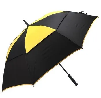 134cm diameter golf fishing umbrella,auto open.14mm fiberglass shaft and 5.0 fiberglass ribs,double layer,windproof