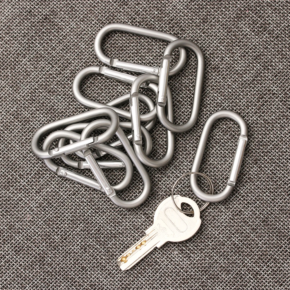 5pcs Alloy Aluminum Carabiner Safety Travel Kit Camping Equipment Survival Gear Camp Mountaineering Hook Carabiners High Quality