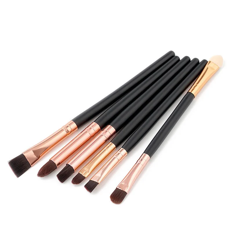 

Black Makeup Brushes Set Pincel Maquiagem Eye Shadow Eyeliner Eyebrow Contour Base Foundation Powder Blush Brush Makeup Tool 6pc