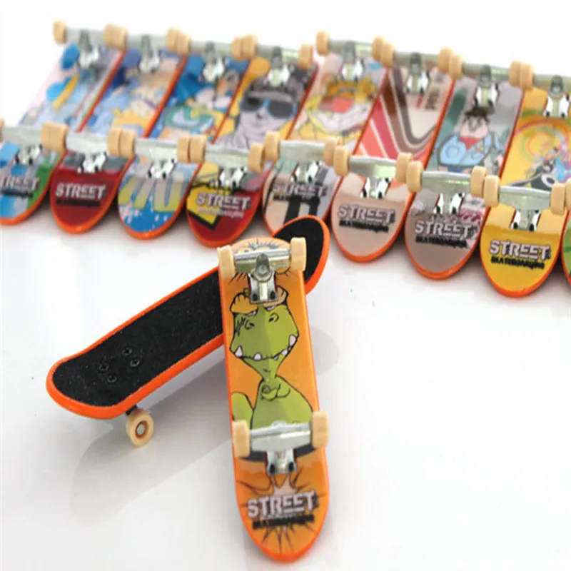 Alloy Stand  Mini Finger Skate Boarding Toys  60 colour decoration With Retail Box FingerBoard Children Gift