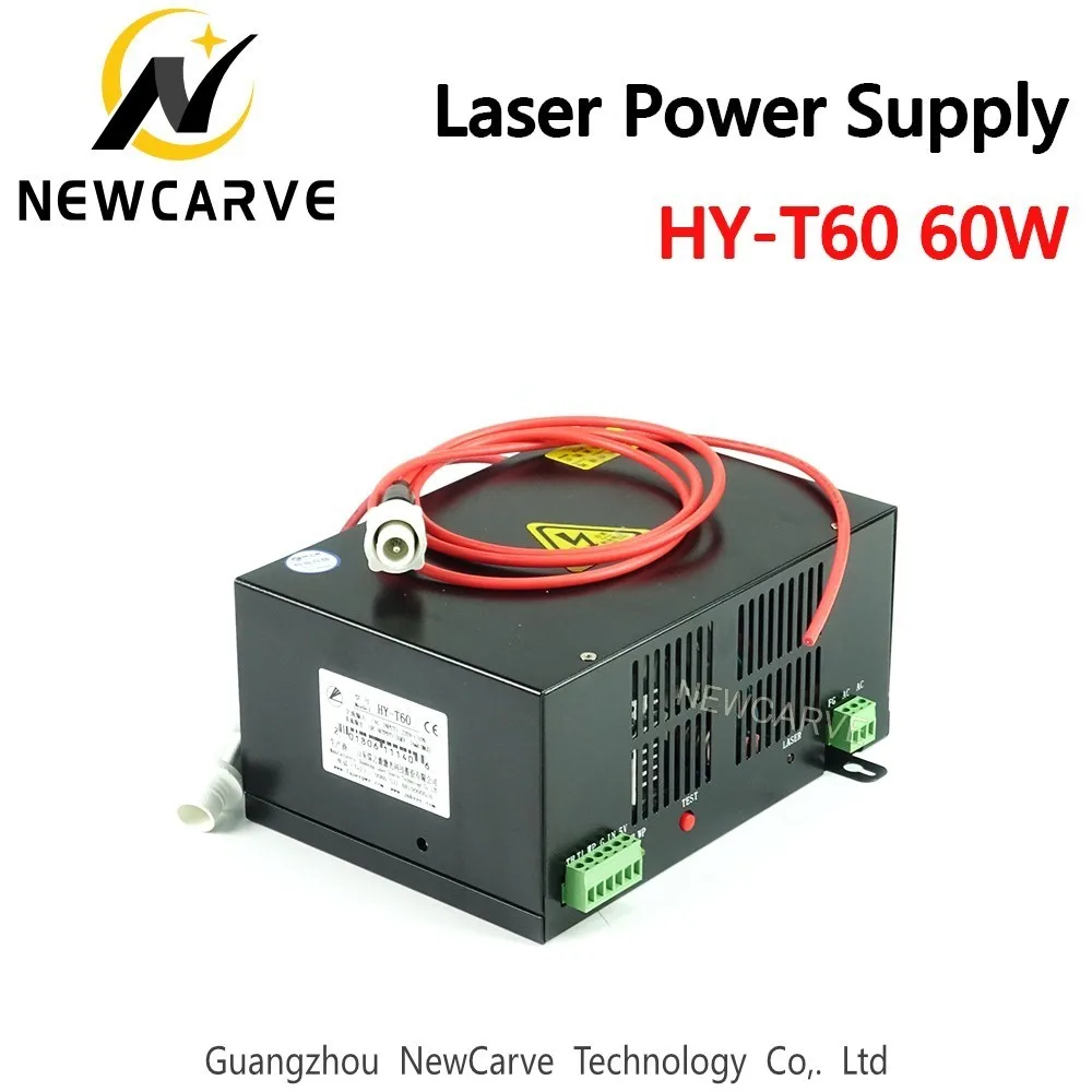 High Quality AC 220V Or AC 110V 60W CO2 Laser Power Supply For Laser Engraving Machine HY-T60 NEWCARVE