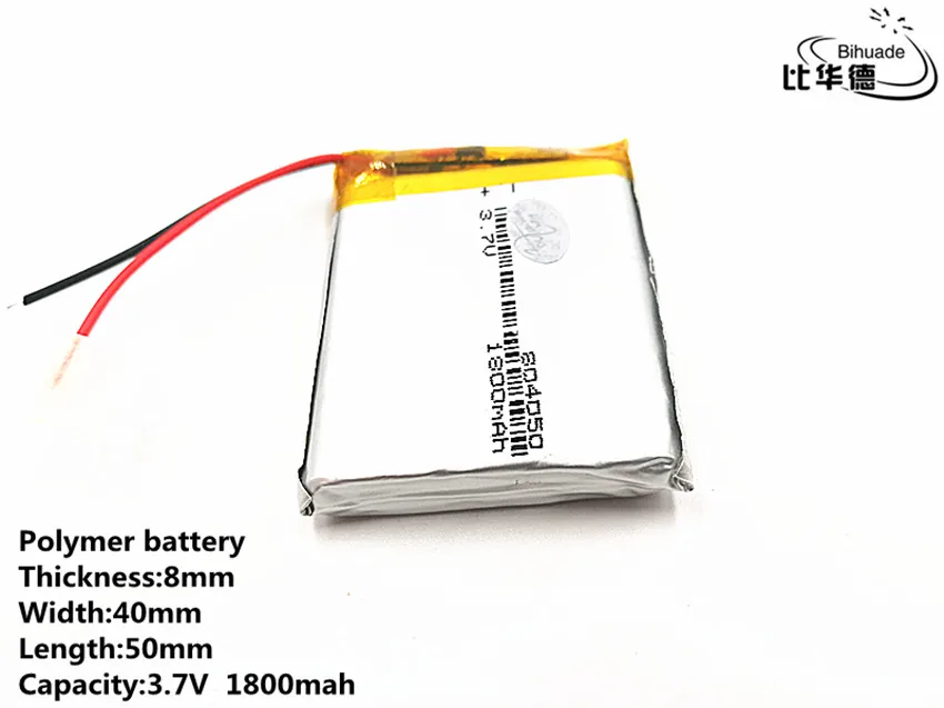 

5pcs/lot Good Qulity 3.7V,1800mAH,804050 Polymer lithium ion / Li-ion battery for TOY,POWER BANK,GPS,mp3,mp4