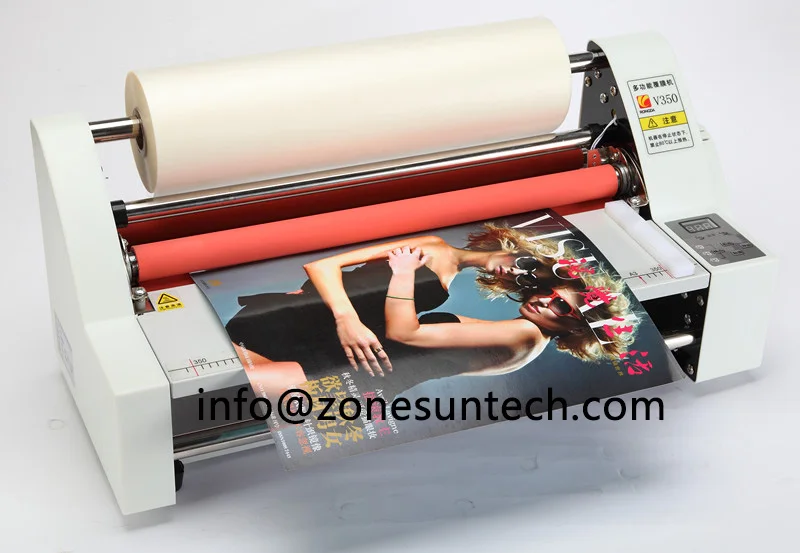 ZONESUN-آلة تصفيح حرارية 13 بوصة ، آلة تصفيح عالية السرعة ، 220 فولت