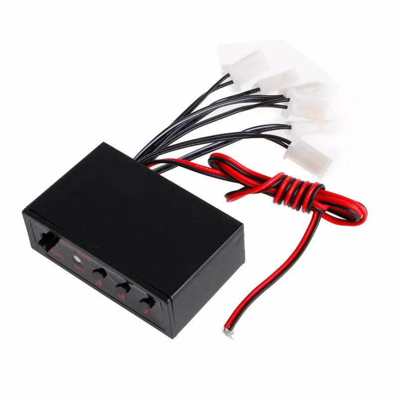 DC 12V 6 Ways LED Car Strobe Flash Light Lamp Emergency Flashing Controller Box