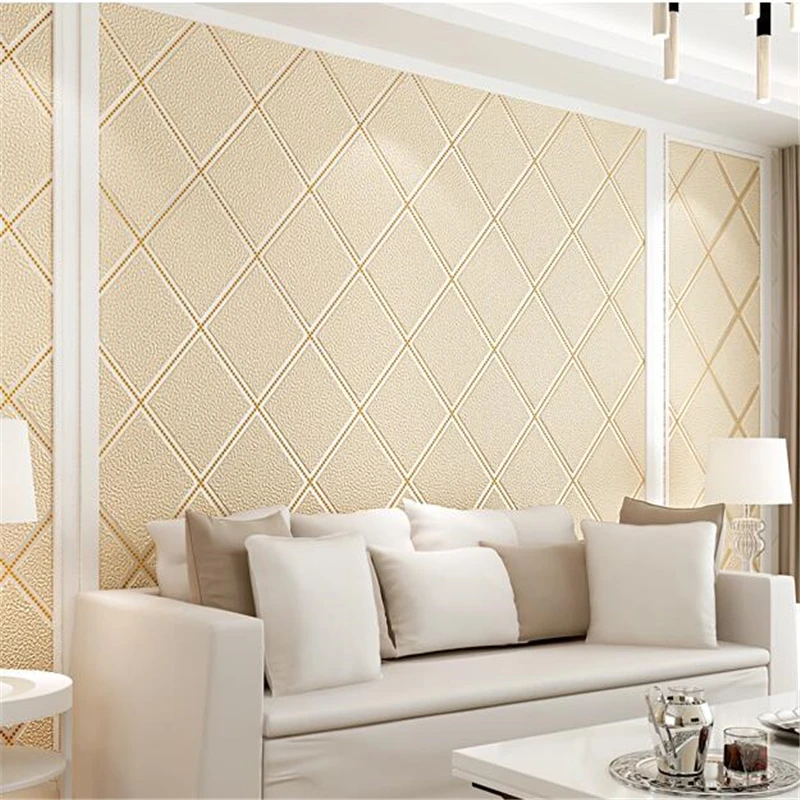 

beibehang Modern deerskin cashmere non-woven wallpaper bedroom 3D European style wallpaper living room TV background wall paper