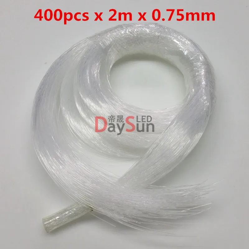 Free Shipping Led Fibers PMMA Plastic Optical Fiber for All Kind of Led Light Engine 400pcs/600pcs * Dia 0.75mm * Each Piece 2m