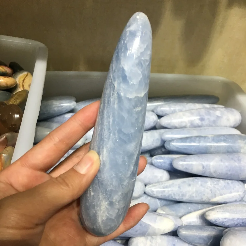 natural Celestite quartz crystal MASSAGE WAND Powerful Healing