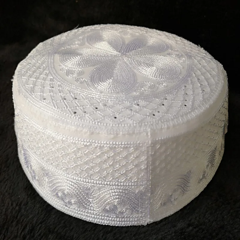 Белые шапки мусульманские шапки kippah Арабские исламские шапки для мужчин головной платок мусульманский шапка индийский молитвенный мусульманский ткачество Халяль шапка