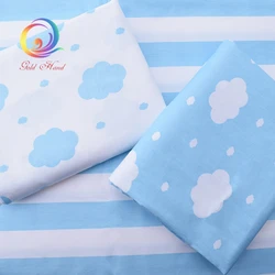 Cielo Blu nuvole Stampato Twill di Cotone Tessuto Per Cucire Quilting Tessuto Del Bambino Letto Lenzuola Indumenti Da Notte Dei Bambini del Pannello Esterno Del Vestito Materiale