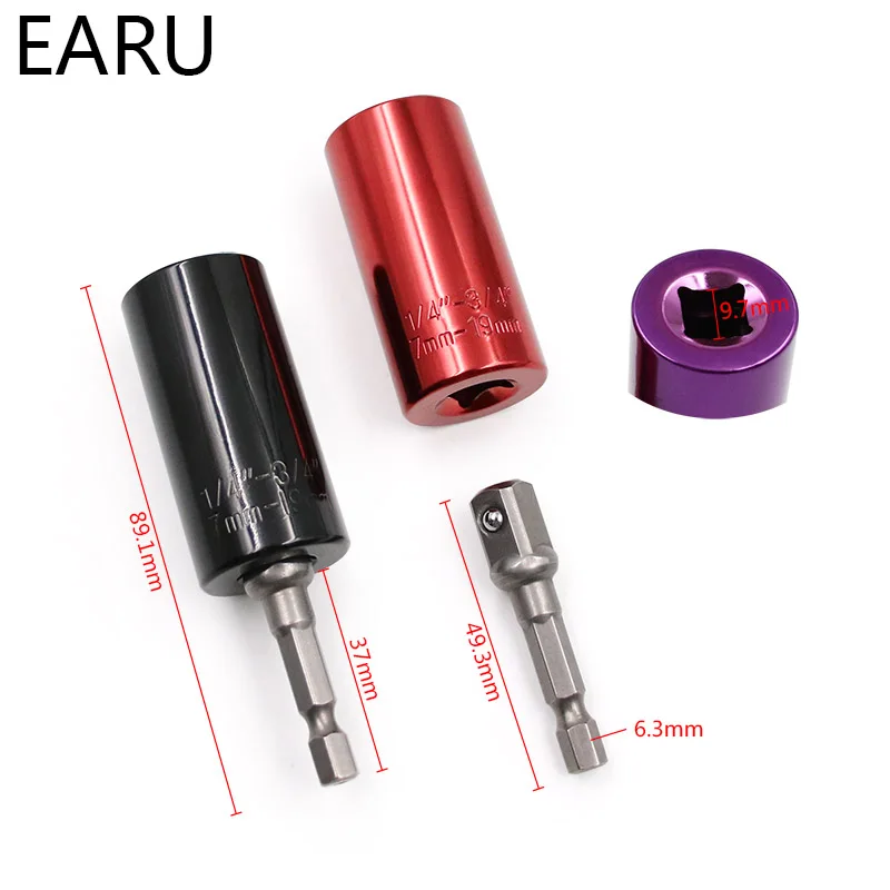 Universal Torque Wrench Head Set Socket Sleeve 7-19mm Power Drill Ratchet Bushing Spanner Key Magic Multi Hand Tools Kit Gift