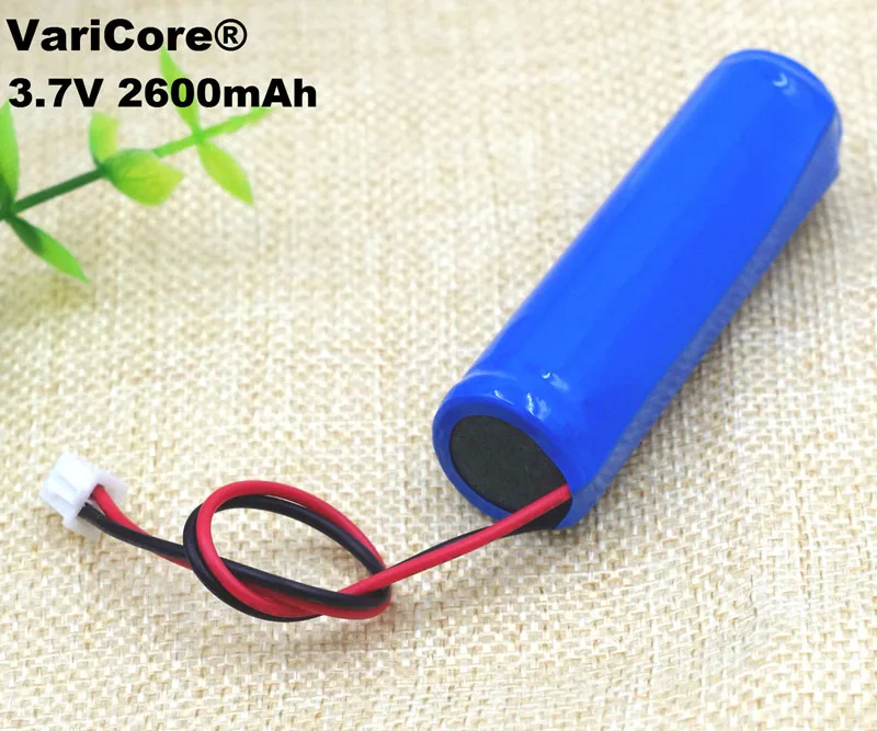 1 pz VariCore 3.7 v/4.2 v 2600 mah 18650 Batteria Ricaricabile agli ioni di litio Pack filo Negativo + PCB Per aspirapolvere/pulitore Spazzatrice ues