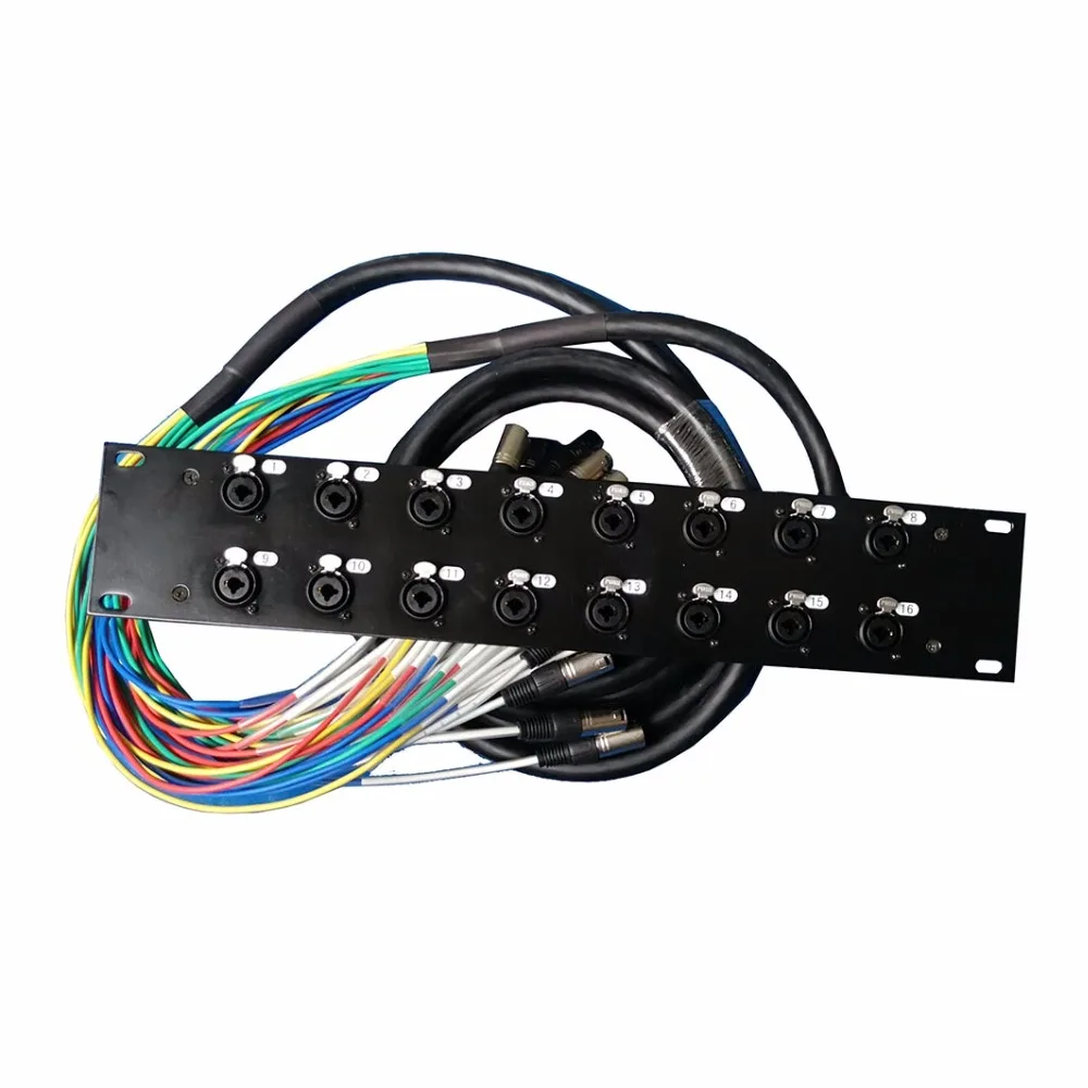 Imagem -02 - Kuilong-cabos de Áudio Montagem em Rack 2u Rack 2u Áudio Trs Combo Splitter Cabo Snake5 e 15 Trunks Xlr
