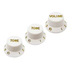 NEW 2T1V ST Electric Guitar Knobs Volume Tone Control Knobs White fit FD ST Guitar Accessories