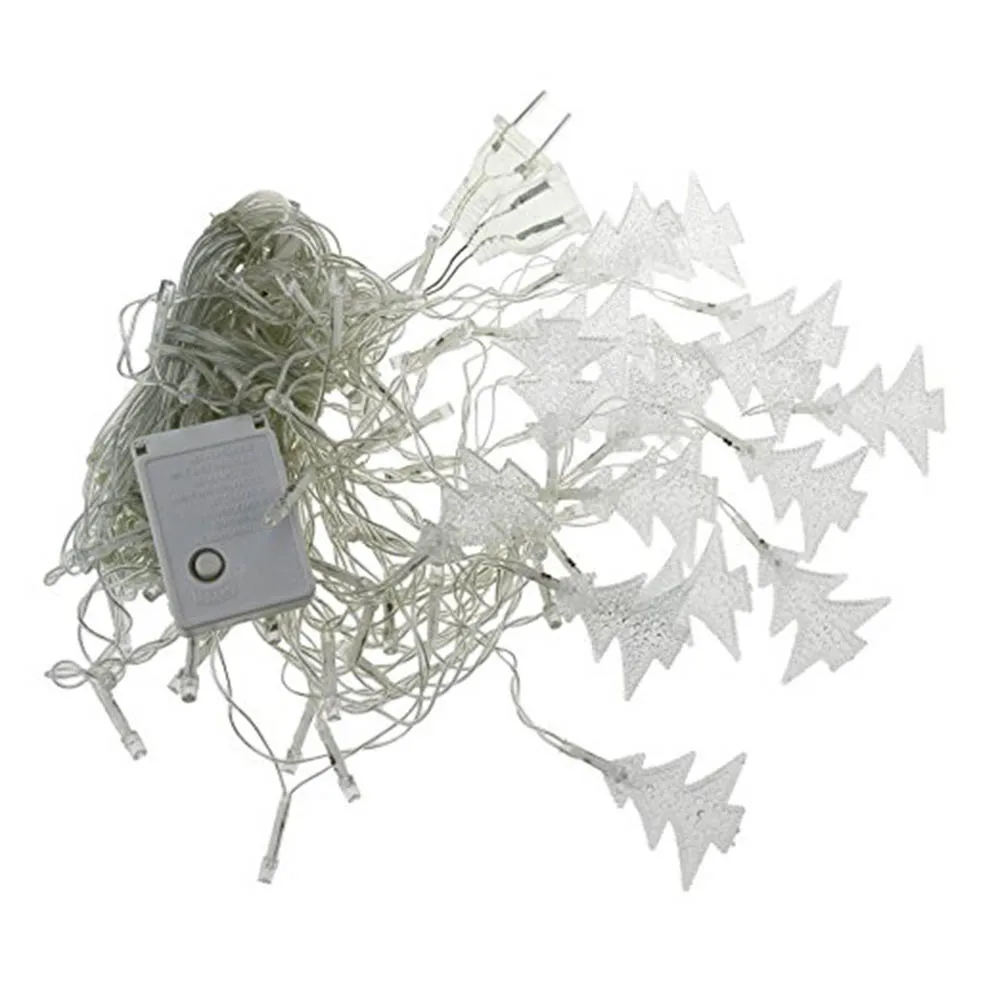 outdoor decorative lamp string AC 220V Window xmas The eaves Railing Christmas Tree Pendant decor LED lamp string belt Tail plug