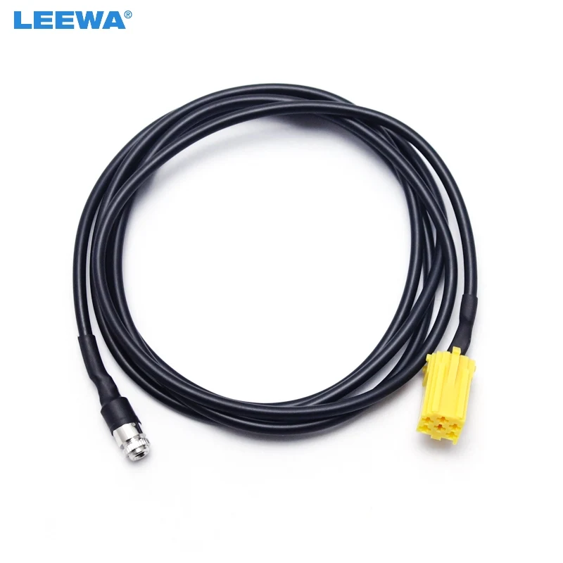 LEEWA 30pcs Car MINI ISO 6Pin to 3.5MM Jack Audio Device External Aux Cable Adapter For Fiat Grande Punto Alfa 159 #CA2812