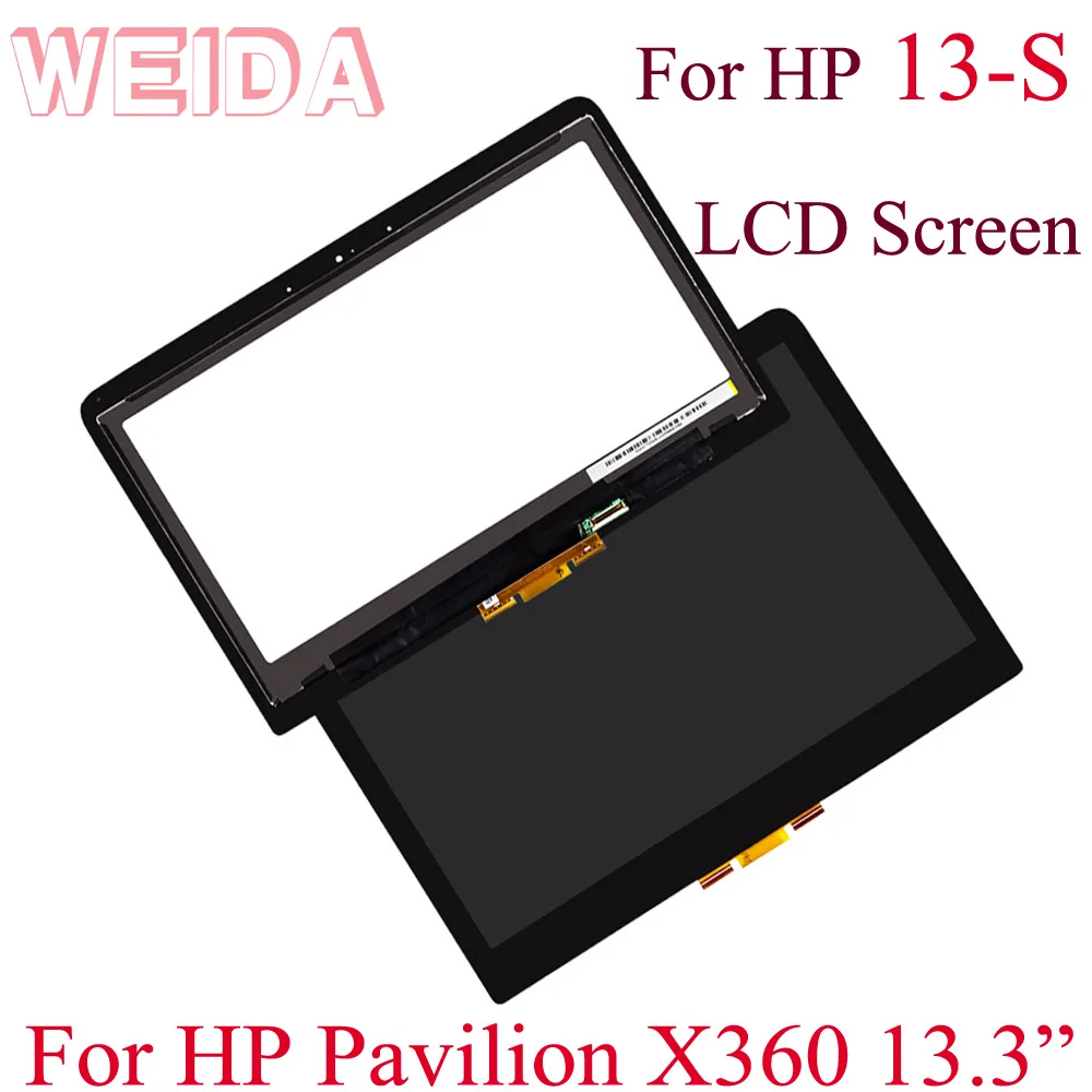 WEIDA Touch Digitizer Replacement For HP Pavilion X360 13S  13-S series Touch Screen 13.3 Inch 13-s056nw 13-s003na