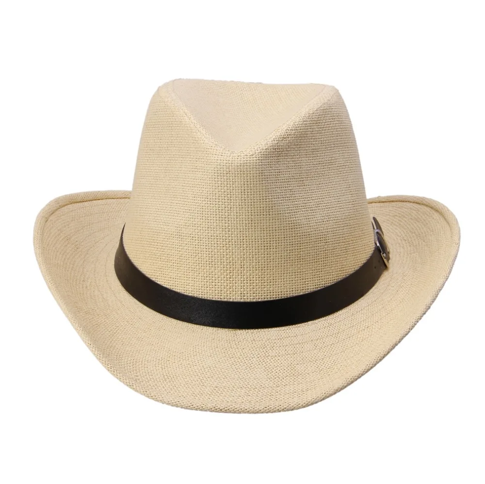 LNPBD Kimisohand New Hot Fashion 6 Colors Summer Men Straw Hat Cowboy Hat Men\'s Fashion Hot Sale