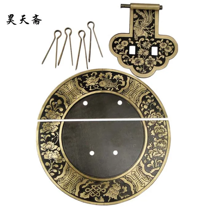 [Haotian vegetarian] Chinese antique copper big Zhangmu Xiang sub box buckle clasp HTN-071 Blossoming 18CM