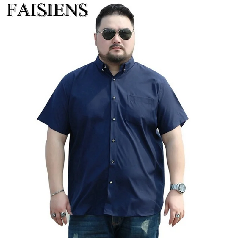 

9XL 10XL Men Casual Wedding Shirts Short Sleeve Summer Office Shirt Plus Size 8XL Shirt 12XL Navy Blue Purple Red 58 Mans Shirts