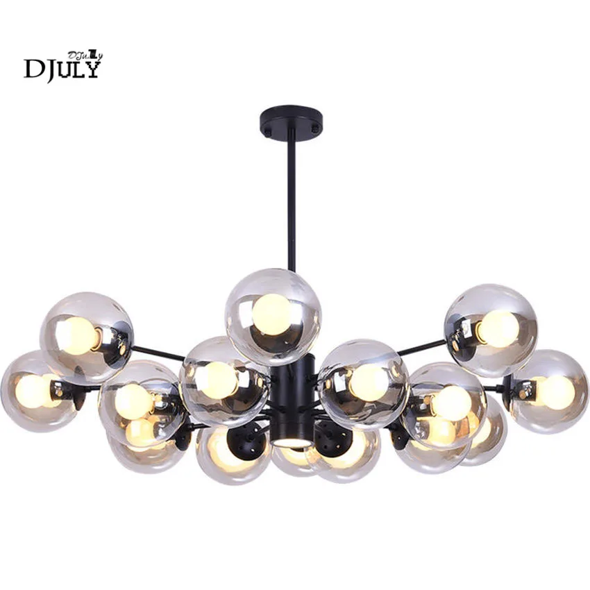 nordic molecules glass chandelier lighting Magic Beans modern led chandeliers for living room hotel hall hanging light fixtures