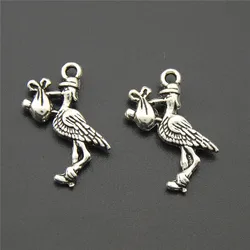 30pcs  Tibetan Silver Color Big Hole Ostrich Charm Pendant Diy For Jewelry Making A2222 SALE