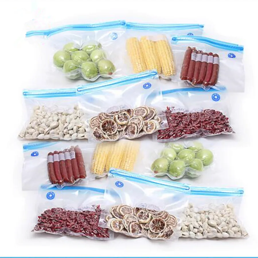 Kitchen vacuum machine 5 Size Vacuum Bag kitchen Transparent Storage Bag Saving Space Seal Bags Pumping vacuum