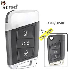 KEYECU for Volkswagen Skoda Octavia A7 2017, for G*TI 2016-2017 Golf VII 2017 Upgraded 3 Button Remote Car Key Shell Case Fob