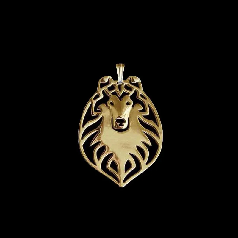 Female Dog Alloy Pendants Fashion Women's Metal Rough Collie Pendants