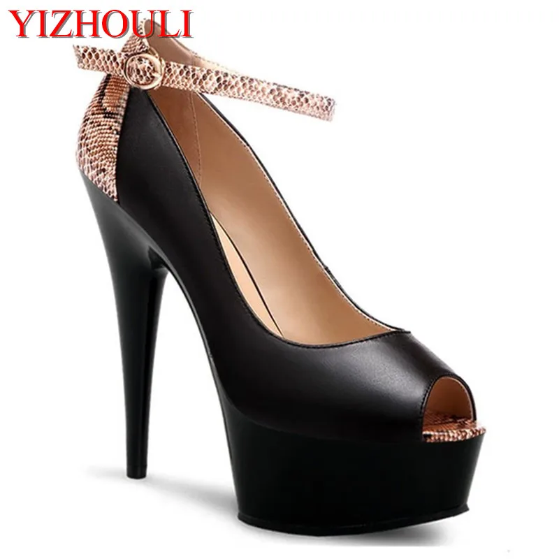 

15cm high documentary shoes speak to princess serpentine color high-heeled shoes fashion shop new style