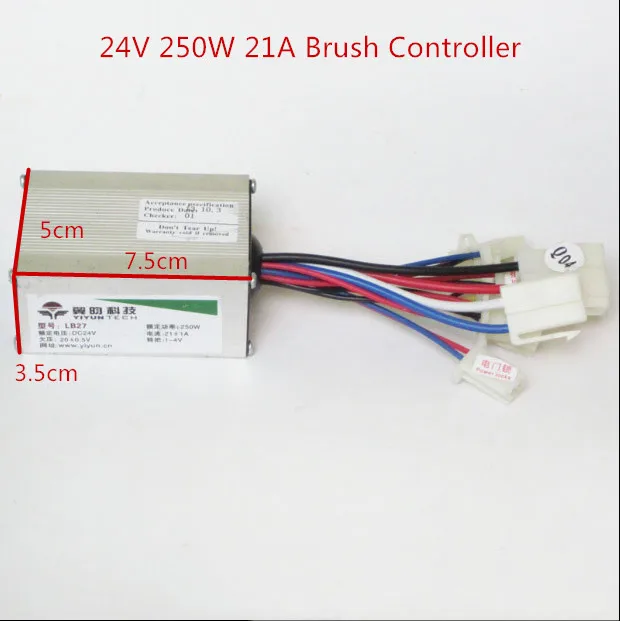 24V/36V/48V 250/350/500W/1000W DC Electric Bike Motor Brushed Controller Box for Electric Bicycle Scooter E-bike Accessory