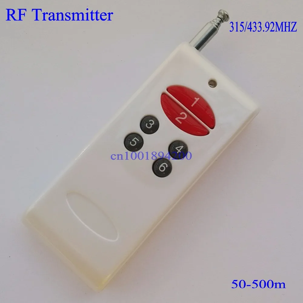 

1000M 6 Button RF Wireless Remote Control/Radio Controller/Transmitter controller for wireless switch receiver fittings 315/433