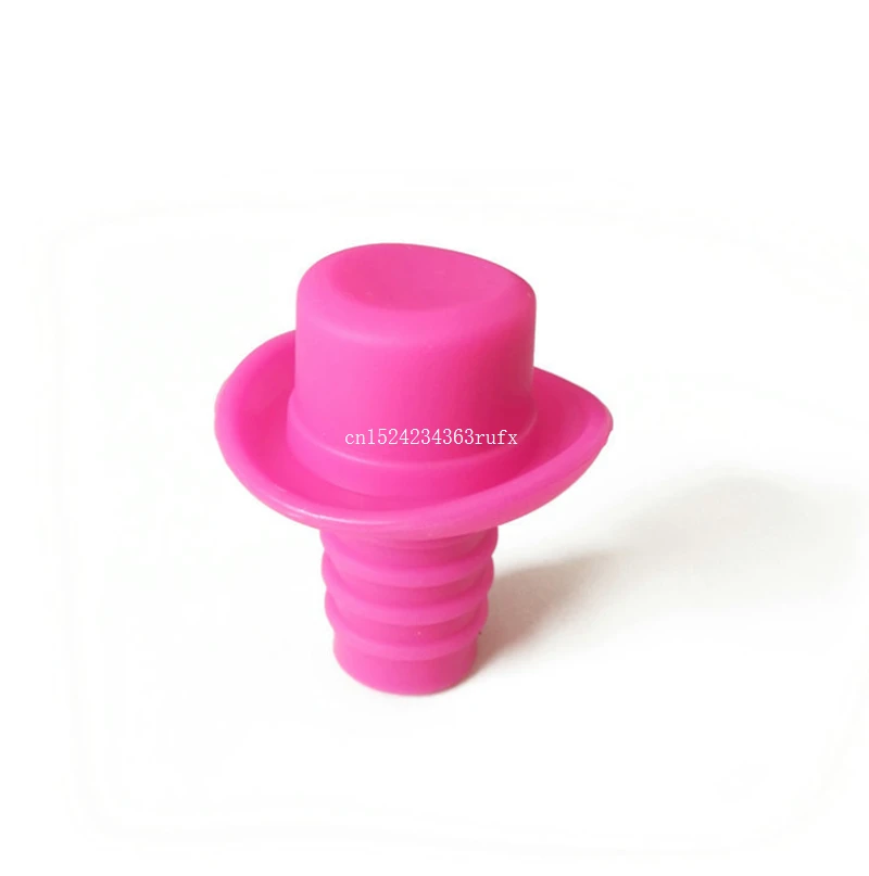 

500pcs Hat Beer Red Wine Bottle Caps Food Grade Silicone Bowler Small Bottle Wine Stoppers Champagne Plug Bar Tools