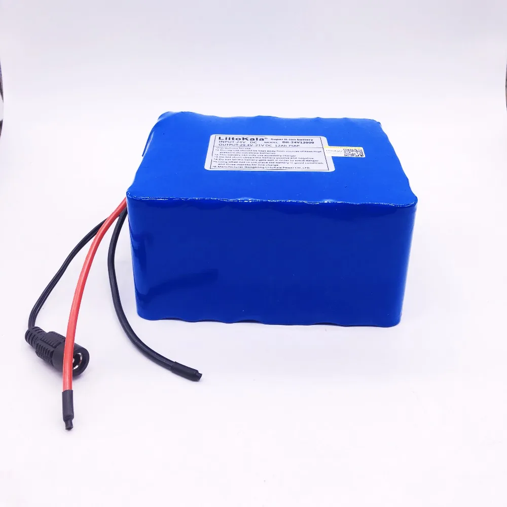 Liitokala 7s6p New victory 24V 12Ah lithium battery electric bicycle 18650/24 V (29.4V)Li ion battery +29.4v 2a charger