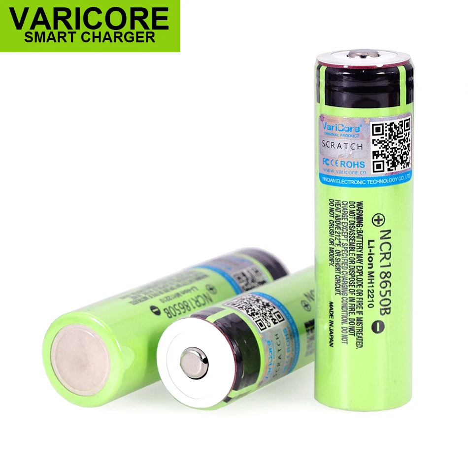 VariCore 18650 3400mAh Battery NCR18650B With Original 3.7V Suitable for Flashlights Plus Pointed no Protection