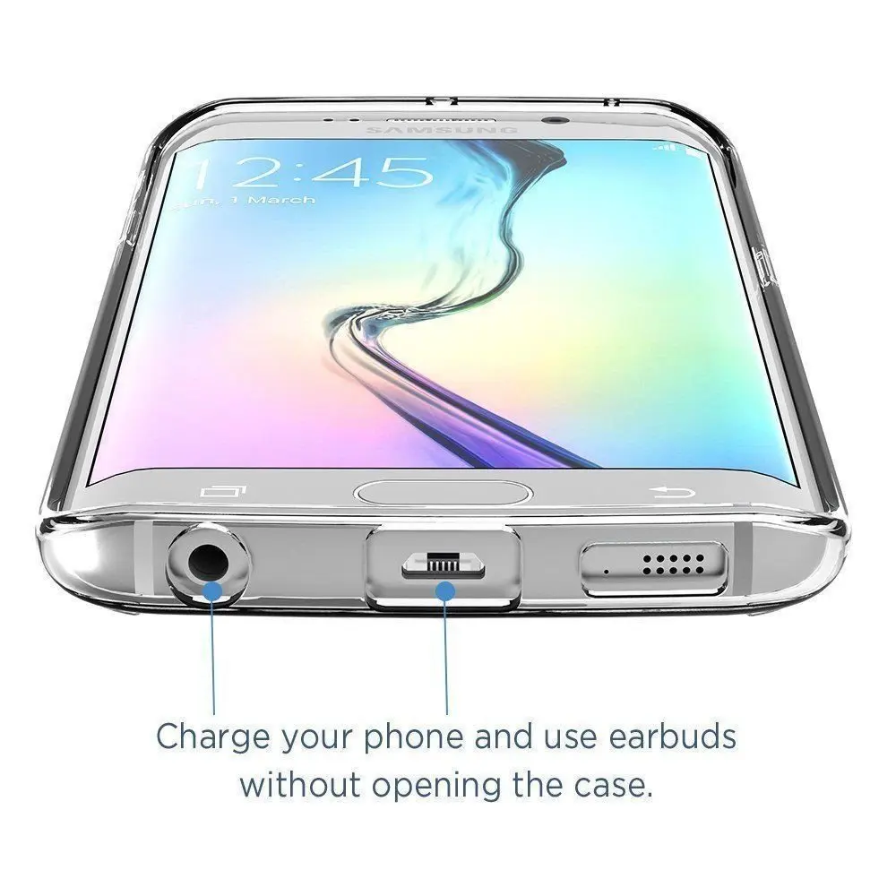 S4 S5 S6 White 360 Degree Full Body Clear TPU Soft Rubber Case Cover For Samsung J3 J5 J7 2015 A3 A5 A7 2015 S7 S8 J510 J5 Prime