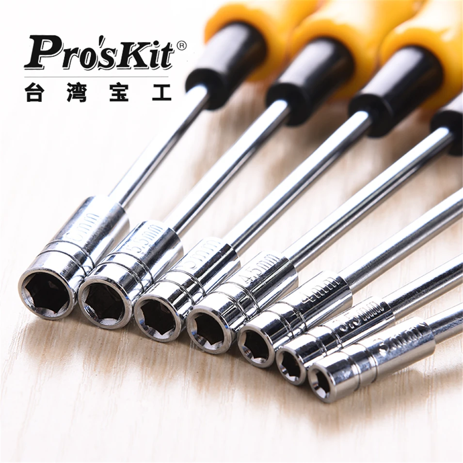 1 pcs Proskit 19400-M3/M3.5/M4/M4.5/M5/M5.5/M6 Hex Multi-purpose Screwdriver Opening Tool Repair Non-Magnetic Long Hex