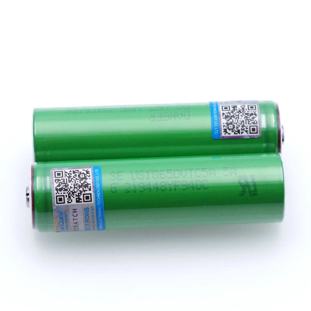 Varicore vtc5a 2600mah 3.6v 18650 bateria de lítio 30a descarga para us18650vtc5 baterias + apontou