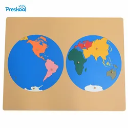 Baby Toy Montessori Puzzle Map Globe Global Puzzle Map of World Parts Early Childhood Education Kids Toys Brinquedos Juguetes