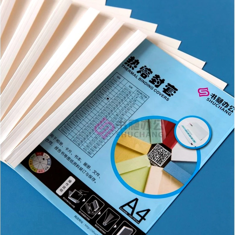 10PCS/LOT SC-22 thermal binding covers A4 Glue binding cover 22mm (180-200 pages) thermal binding machine cover
