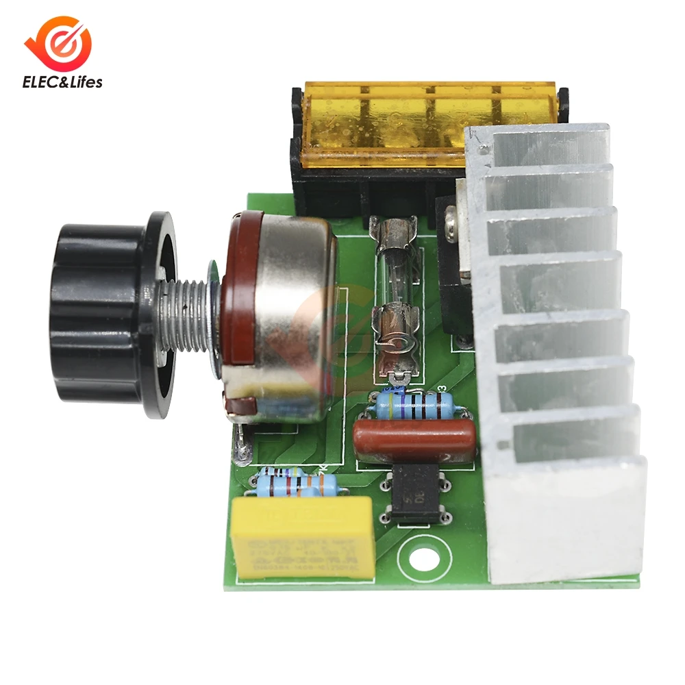 4000W 0-220V AC SCR Motor Speed Controller Dimmers Dimming Switch Electric Voltage Regulator With Temperature Insurance