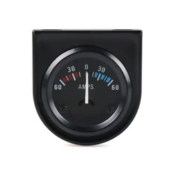 2Inch 52mm Car AMPS Meter 60-0-60A Ammeter White LED Light AMPS Gauge Car Meter TT101263