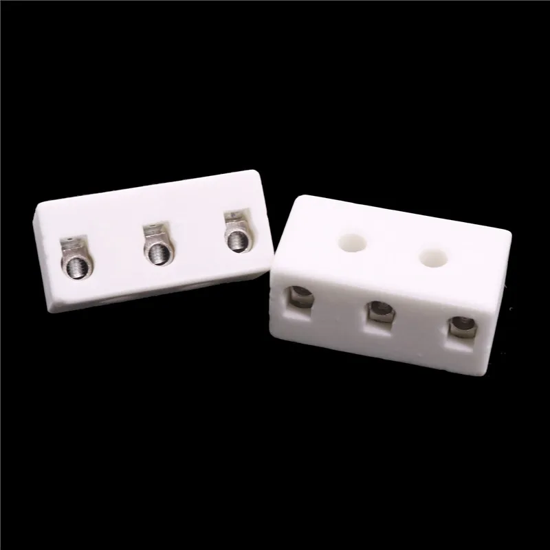 5 Pcs 10A-3 Bit Ceramic Post Terminal Blocks 425 Degrees Celsius10A 250V Electrical Equipment Connectors Terminals Connectors